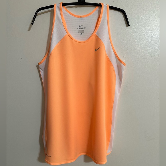 Nike Orange Racerback Tank Top Moisture-Wicking - Picture 6 of 14
